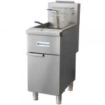 Standard Range SR-F3-LP Liquid Propane Stainless Steel 40 lb. Floor Fryer - 90,000 BTU