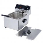 Cookline DF15-1-220 10" Single Tank 15 lb. Electric Countertop Fryer - 220v