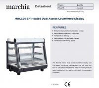 Marchia MHCC96 27" Heated Countertop Display Front and Rear Access Doors - Image 2
