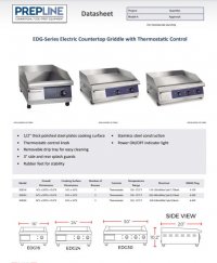 Prepline EGD30 30" Electric Thermostatic Countertop Griddle - 220v/240v - Image 2