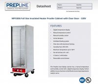 Prepline MPI1836 Full Size Insulated Heater Proofer Cabinet with Clear Door - 120V - Image 2