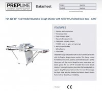 Prepline FSP-120 Painted Steel Reversible 120v Floor Model Dough Sheeter - Image 2