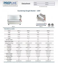 Prepline DR12-2 12" Two Stage Countertop Dough Sheeter - 120V - Image 2