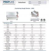Prepline DR18-2 18" Two Stage Countertop Dough Sheeter - 120V - Image 2