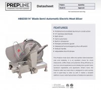 Prepline HBS350 14" Blade Commercial Electric Meat Slicer - Image 2