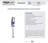 Prepline HM-280 16" Shaft Compact Immersion Blender - 500W - Image 2