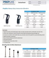 Prepline PIB500-16 16" Variable Speed Immersion Blender - 120V, 500W - Image 2