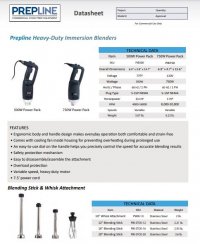 Prepline PIB500-16 16" Variable Speed Immersion Blender - 120V, 500W - Image 3