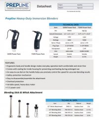Prepline PIB500-20 20" Variable Speed Immersion Blender - 120V, 500W - Image 2