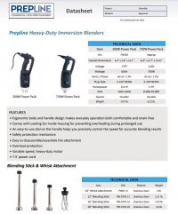Prepline PIB750-20 20" Variable Speed Immersion Blender - 120V, 750W - Image 2