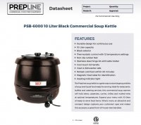 Prepline PSB6000-B Black Commercial Soup Kettle, 10 Liter - Image 2