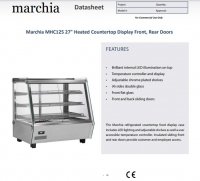 Marchia MHC125 27" Heated Countertop Display Front, Rear Doors - Image 2