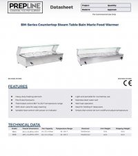 Prepline BM4 34" Countertop Steam Table Bain Marie Food Warmer for 4 Pans - Image 2