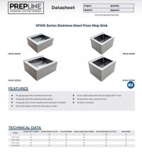 Prepline 25" Stainless Steel 16-Gauge Floor Mop Sink - 20" x 16" x 6" Bowl - Image 2
