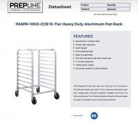 Prepline PASPR-10KD-CCB 10-Tier Heavy Duty Aluminum Steam Table / Bun Pan Sheet Pan Rack - Image 2