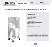 Prepline PASPR-20KD-CCB 20-Tier Heavy Duty Aluminum Bun Pan / Sheet Pan Rack - Image 2