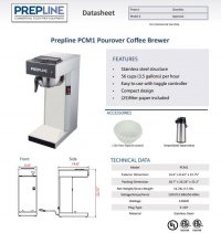 Prepline PCM1 Pourover Airpot Coffee Brewer- 120V - Image 2