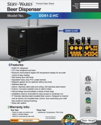 Serv-Ware 61 inch Beer Dispenser DD61-2-HC 2 Tower | 14.16 cu. ft. - Image 2