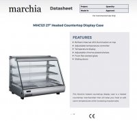 Marchia MHC121 27" Heated Slanted Glass Countertop Display Case - Image 2