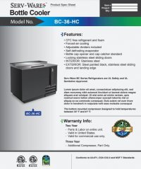 Serv-Ware 36 inch Bottle Cooler BC-36-HC 36 in. Unit | 10 cu. ft. - Image 4