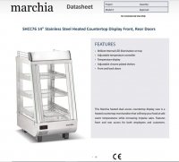 Marchia Marchia SHCC76 14" Heated Countertop Display Front and Rear Access Doors - Image 2