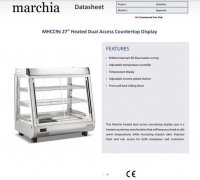 Marchia SHCC96 27" Heated Countertop Display Front and Rear Access Doors - Image 2