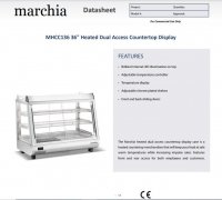 Marchia SHCC136 36" Heated Countertop Display Front and Rear Access Doors - Image 2