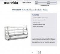 Marchia SHCC186 48" Heated Countertop Display Front and Rear Access Doors - Image 2