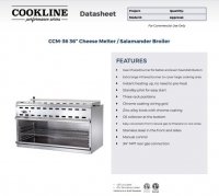 Cookline CCM-36 36" Cheese Melter / Salamander Broiler - Image 2