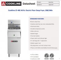 Cookline CF-40E-208-3 40 lb. Electric Floor Fryer-208V, 3 Phase - Image 2