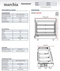 Marchia MHCC96 27" Heated Countertop Display Front and Rear Access Doors - Image 3