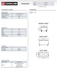 Cookline GS2 Countertop 2 Burner Electric Hot Plate - 5200W - Image 3