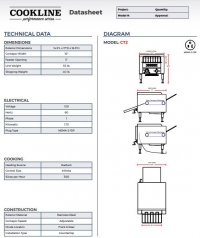 Cookline CT2 17" Electric Countertop Conveyor Toaster Oven, 3" Opening, 300-350 Slices of Bread/hr. - Image 3