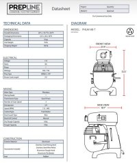 Prepline SS PHLM10B-T 10 Qt. Heavy Duty Gear Driven Commercial General Purpose Planetary Mixer with Timer - Image 3