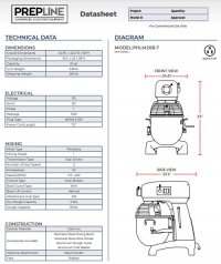 Prepline SS PHLM20B-T 20 Quart Heavy Duty Gear Driven Commercial Planetary Stand Mixer with Timer - Image 3