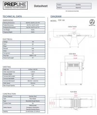 Prepline FSP-120 Painted Steel Reversible 120v Floor Model Dough Sheeter - Image 3