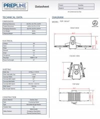 Prepline CSP-120-67 67" Countertop Reversible Dough Sheeter with Roller Pin - 120V - Image 3