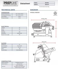 Prepline HBS350 14" Blade Commercial Electric Meat Slicer - Image 3