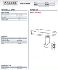 Prepline PHL-MH12 Stainless Steel #12 Head Mincer Meat Grinder Attachment - Image 3