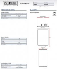 Prepline PFW500 Full-Size Electric Countertop Bain Marie Food Warmer - 110V, 1200W - Image 3