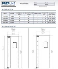 Prepline 30" x 84" Single Aluminum Swinging Service Traffic Door with 9" x 14" Window - Image 3