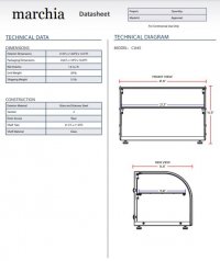 Marchia CA45 22" Curved Glass Countertop Dry Display Case - Image 3