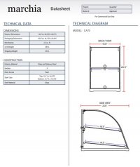Marchia CA70 14" Curved Glass Extra Deep Countertop Dry Display Case - Image 3