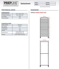 Prepline PASPR-20KD-CCB 20-Tier Heavy Duty Aluminum Bun Pan / Sheet Pan Rack - Image 3
