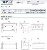 Prepline 48" Three Well Gas Hot Food Steam Table with Undershelf - Image 3