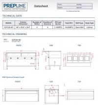 Prepline 60" Four Well Gas Hot Food Steam Table with Undershelf - Image 3