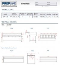 Prepline 74" Five Well Gas Hot Food Steam Table with Undershelf - Image 3