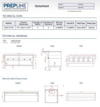 Prepline 74" Five Well Gas Hot Food Steam Table with Enclosed Base and Sliding Doors - Image 3