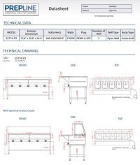 Prepline 74" Five Well Electric Hot Food Steam Table with Undershelf - 208/240V, 3700W - Image 3