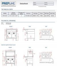 Prepline 32" Two Well Electric Hot Food Steam Table with Enclosed Base and Sliding Doors - 120V, 1000W - Image 3